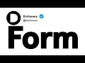Form Synonyms Similar Words