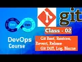 Git Class 2 Reset vs Restore vs Revert in Git Diff Log Blame Rebase DevOps Real-Time Git