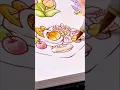 How to color a picnic blanket full of yummy pastries