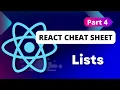 React Cheat Sheet Lists - Part 4