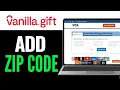 How To Add Zip Code To Vanilla Gift Card 2025 FULL GUIDE