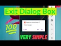 How to Do Exit Dialog Box Exit AlertDialog Box Android Studio Bangla Tutorial