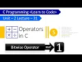 Unit-2 Lecture-31 Operators in C Part-5 Bit-Wise Operator Part-1