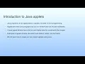 Introduction to Java applets Lecture 05 Java Applet Programming