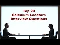 Top 20 Selenium Locators Interview Questions