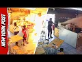 Terrifying CCTV Captures Workers Running for Their Lives After Gas Cylinder Blast