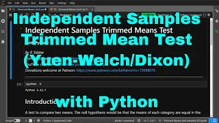 Python - Independent Samples Trimmed Mean test