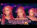 9 WAYS TO STYLE KNOTLESS BRAIDS with beads Tymarrahgi