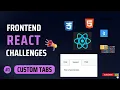 Custom Tab sNavigation React Frontend Interview Challenge Machine Coding Round Interview