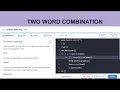 Two Words Combination CCBP NxtWave