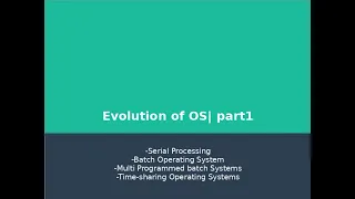 Evolution of operating system part1 Malayalam Tutorial OS