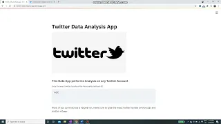 Twitter Data Analysis App using Natural Language Processing in Python