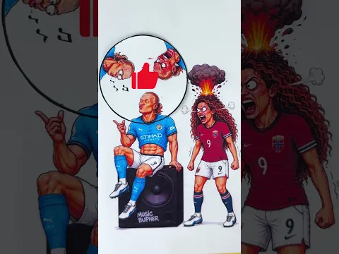 Shakira X Haaland Fight puzzle #art #drawing #haaland #football