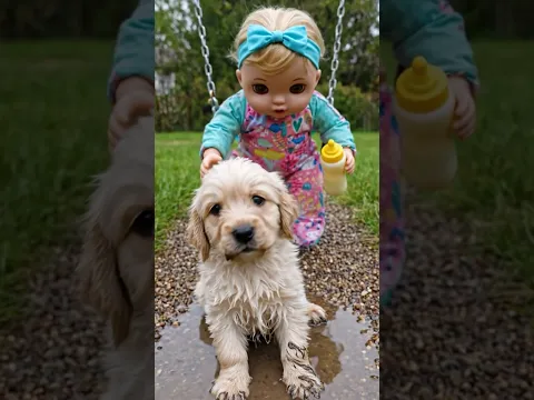 Baby  Alive Shares Ice Cream with Puppy! 🍦🐶