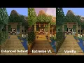 Sildurs Enhanced Default and Sildurs Vibrant Minecraft 1 15 Shader Comparison