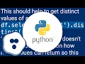 Show distinct column values in pyspark dataframe