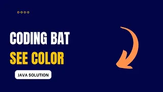 Coding Bat - seeColor Solution Java