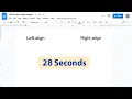 Left-Align AND Right-Align on the Same Line Google Docs