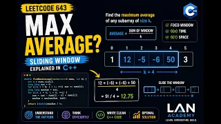LeetCode 643 - Maximum Average Subarray I Sliding Window Explained in C