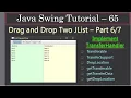 Drag Drop of JLists Part 6 of 8 Import Data from Transferable Swing Tutorial