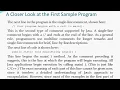 A First Simple Program - Java Entering the Program Compiling the Program