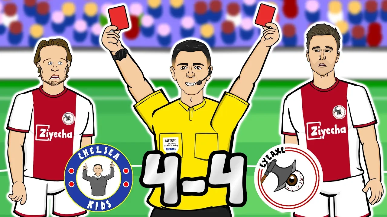 🔴2 SENT OFF! 4-4!🔴 Chelsea vs Ajax (Champions League 2019 Parody Goals Highlights 2 Red Cards)