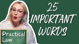 LEARN LEGALESE 25 Words EVERYONE Should Know Practical Law Ep 1