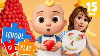 Healthy Eating! Apples or Bananas? 🛒🍎 | Cocomelon Songs and Nursery Rhymes | School of Play