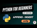 Python for Beginners List Functions Append - Insert Tamil