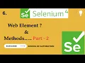 Selenium Basic Tutorial 6 - Web-Element Methods Java Selenium 4