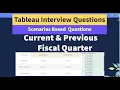 Tableau Tutorial Scenario Based Question on Fiscal Quarter