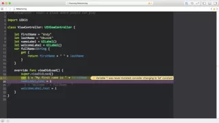 Split Temporary Variable in Swift