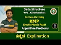 KMP Knuth Morris Pratt - Pattern Matching Data Structures Algorithm VTU All universities