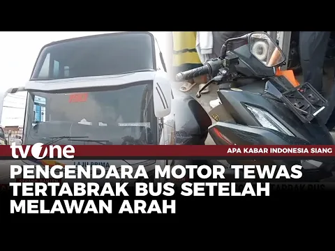 Akibat Lawan Arah, Pemotor di Serang Tewas Tertabrak Bus