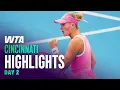 Day 2 in Cincinnati featuring Stearns Arango Golubic more WTA Match Highlights