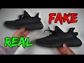 REAL VS FAKE ADIDAS YEEZY 350 V2 ONYX SNEAKER COMPARISON
