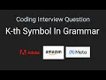 LeetCode 779 K-th Symbol In Grammar Recursion Binary Tree Python
