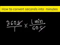 How to convert seconds into minutes
