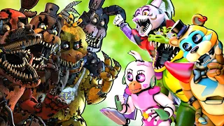 SFM FNaF Nightmare VR vs Glamrock SB
