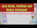 Java Jump Statements Java Break Continue and Return Statement Java Labelled Loops