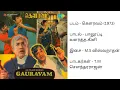 Lagu Paalootti valartha kili | பாலூட்டி வளர்த்த கிளி | கௌரவம் (1973) | சிவாஜி கணேசன் | எம் எஸ் விஸ்வநாதன்