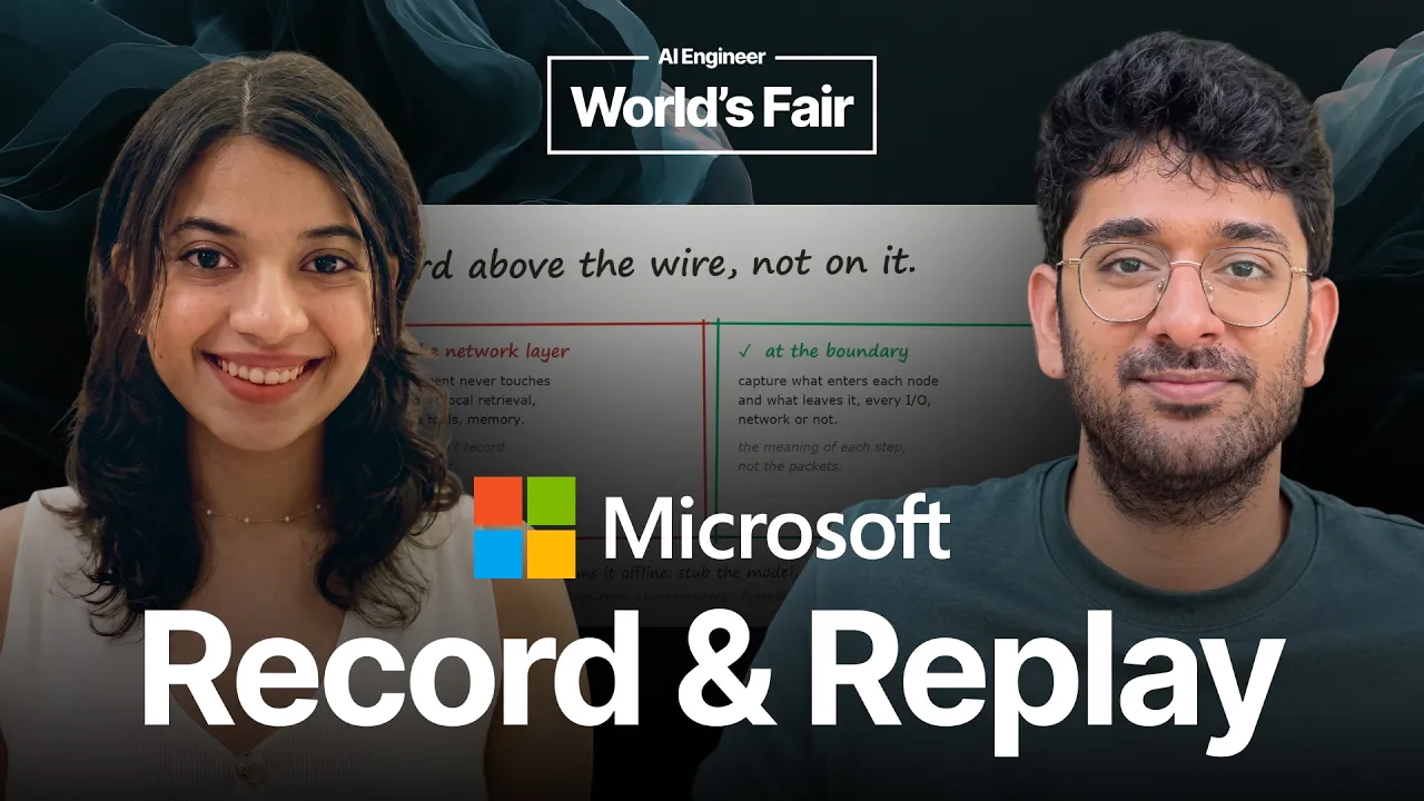 Your Agent Failed in Prod. Good Luck Reproducing It. - Tisha Chawla & Susheem Koul, Microsoft: video thumbnail