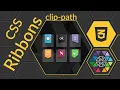 How to create pure CSS Ribbons clip-path morphable