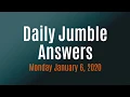 Daily Jumble January 6 2020 Jumble Answers for 2020