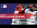 The Phillies crush two grand slams and score 20 runs to blow out Marlins