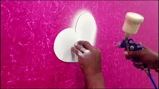 3D  ragging  heart design