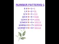 NUMBER PATTERNS-1 MAGIC OF 9 AND 1 MATHS FUN