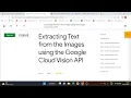 Extracting Text from the Images using the Google Cloud Vision API Google Cloud Platform