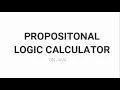 PROPOSITIONAL LOGIC CALCULATOR ON JAVA