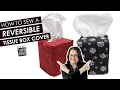 Reversible Square Tissue Box Cover Tutorial